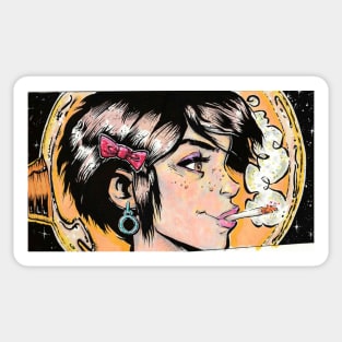 Space Girl Sticker